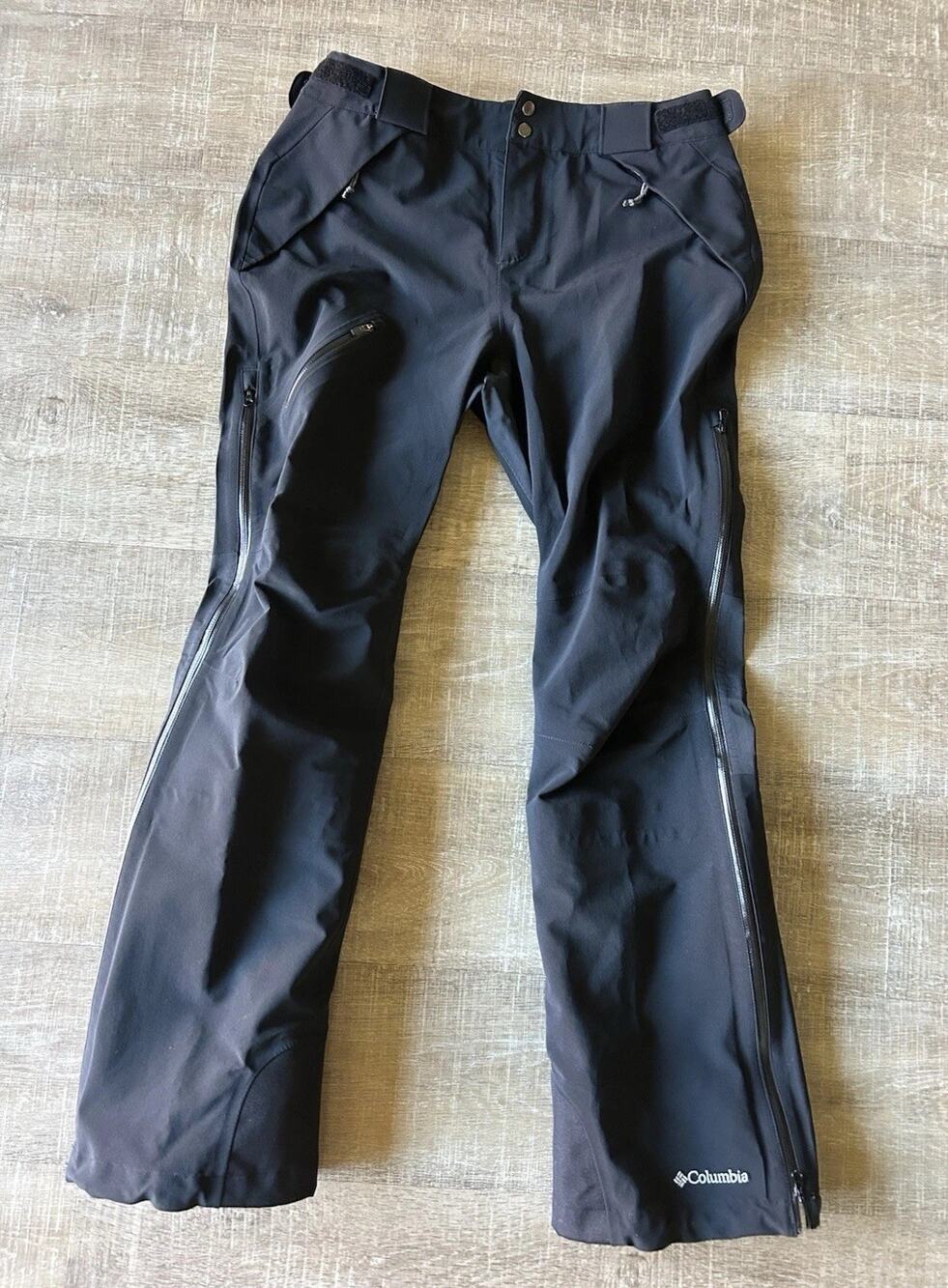 Columbia Titanium Womens M Omni Heat Omni Tech Waterproof Full Zip Ski Pants